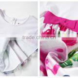 Birthday Dress for Girl of 7 Year Old Beautiful Floral Printed Baby Girl Dress 2015 thumbnail-3