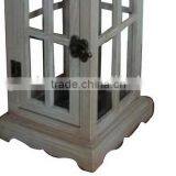 Classic Wooden Candleholder Iron Lanterns Indoor Stand thumbnail-6