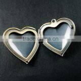 29mm Vintage Style Antique Bronze Brass Plain Blank Heart Photo Locket Pendant Charm DIY Supplies 1131017 thumbnail-3