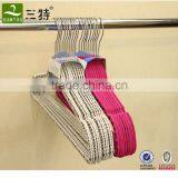 non slip plastic velvet flocked suit hanger
