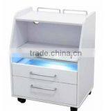 White Wooden UV Sterilization Beauty Nail Salon Trolley thumbnail-1