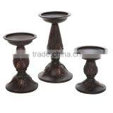 Set of 3 Resin Pillar Candle Holders thumbnail-1
