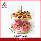 2 Tier Round Glass Buffet and Dessert Stand thumbnail-1