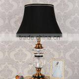 Clear K9 Crystal Table Lamp With Black Lampshade thumbnail-2