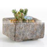 Creative handmade cement small rectangular planter