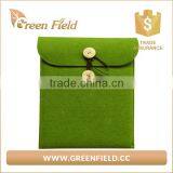 Green Field bags hand made felt bag envelope clutch bag