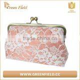 Popular Woven Pink Lace Lady Clutch Bag Dinner Party Handbag thumbnail-4