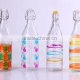 1liter Round Glass Water Bottle thumbnail-1