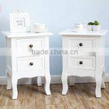 Tuff Concepts One Pair White Bedside Table Cabinet Chest of Drawer Nightstand Furniture thumbnail-3