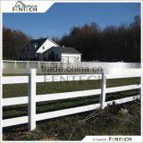 White 3 Rail Garden Fence Pvc thumbnail-3