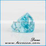 Beautiful Pressed Real Plants Flower Ring, Clear Resin Ring thumbnail-4