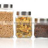 Transparent Dried Food Glass Jar With Plastic Lids /metal Lids thumbnail-1