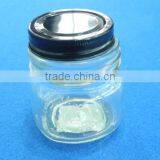 Wholesale Mini Glass Apple Sauce Jar With Black Lid thumbnail-1