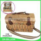 Romantic Wicker Basket Cane Western Picnic Basket for Camping thumbnail-2