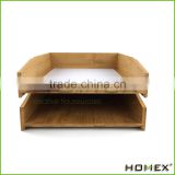 Stackable bamboo office paper tray Homex-BSCI