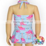 Ruffle Halter Top & Underwear Little Girls Swimwear Models Beachwear Beach Suit thumbnail-6