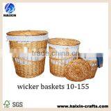 Cheap Wholesale Moroccan Wicker Baskets With Lids Set of 3 thumbnail-1