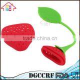NBRSC Reuseable Silicone Strawberry Shape Tea Bag Filter Infuser Holder Strainer thumbnail-2