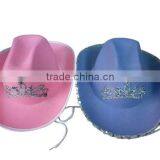 China Cheap Blue Orange Custom Gentleman Dad Fitted Wool Felt Cowboy Hat Wholesale Print Logo on Sale thumbnail-6