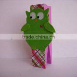 High Quality New Custom Mini Wooden Owl Manufactures of Clothespin With Spring Made in China