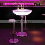 Rechargeable Li-on Battery Operated Light up LED Furniture Cocktail Round Table for Home / Bar / Night Club thumbnail-4