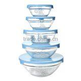 Different Sizes 5pcs Glass Bowl Set With Lid thumbnail-1