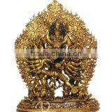 Hindu Temple Decoration Antique Metal Bronze Buhhda Indonesian Statues thumbnail-4