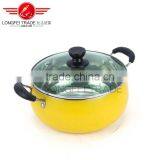 New Design 5pcs Colorized Drum-shaped Stainless Steel Soup Pot Kitchen Cookware With Decal thumbnail-3