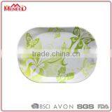 Fresh Green Butterflies Elegant Custom Printing Plastic Tray, Oblong Large Ottoman Tray thumbnail-1