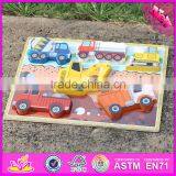2016 New Design Educational Car Puzzle Wooden Learning Shapes for Toddlers W14D020 thumbnail-5