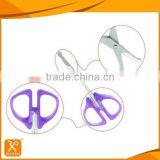 Small Laser Logo Plastic Handle Safety Professional Blunt Nose Hair Scissors thumbnail-1