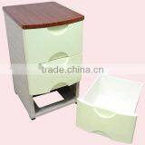 3 Layers Wooden Cover Plastic Chest Of Drawers thumbnail-5