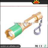 2016 Latest OEM XP-E LED 700 Lumens Aluminum Alloy 3 Mode Button Switch Rechargeable LED Flashligth Torch thumbnail-1