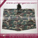 Military Polyester PVC Coated or Nylon Camouflage Coated Waterproof Poncho; Army PVC Square Poncho thumbnail-1