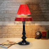 wooden signs rgb light table lamp with Aluminum flower vase design