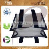 Clear Pvc See Through Jute Trimming Tote Bag With Cotton Web Handle thumbnail-5