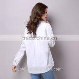 China Supplier New Style White Long Sleeve Cotton Elegant Women Formal Blouse Designs thumbnail-3