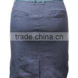 Factory OEM Women High Fashion Plus Size Contrast Color Tight Fitting Knee Length Mature Elagant Wrap Skirt thumbnail-2