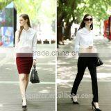 Latest Design Long Sleeve Office Lady White Dress Shirt thumbnail-2