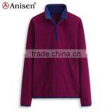 Manufacturers in China Plain Zipper-up Pullovers Fuchsia Polar Fleeve Ladies' Tops thumbnail-1