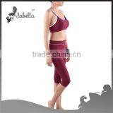 Sports Bra and Leggings Hot Sexy Yoga Clothing With Nylon Fabric Gym Wear for Women thumbnail-2