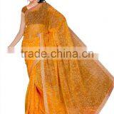Georgette Printed Saree With Blouse thumbnail-1