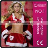 2015 Sunspice Top Quality New Style Long Sleeve Crop Top Velvet Christmas Costume thumbnail-2