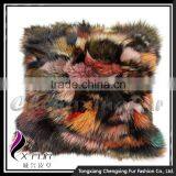 CX-D-107D Custom Made Patckwork Fox Fur Pillow Case Cushion Cover thumbnail-2