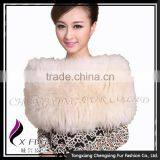 CX-B-125B Hand Knitted Warm and Cheap Sheep Fur Snood Shawl thumbnail-3