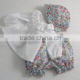 Wholesale Baby Girl Set White Top and Printed Shorts Import Baby Clothes China thumbnail-3