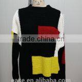 High Quality China Customed Latest Sweater Designs for Men Ribbed Trims Wool Blend Sweater thumbnail-2
