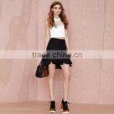 Latest Designs Women Summer Mesh Splicing Sleeveless Crop Top Woman Clothes 2017 thumbnail-4