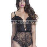 Runwaylover 5162 Ladies Sexy Party Sexy Strap Black Bodysuit thumbnail-1