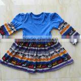 XF-349 Children's Boutique Clothing Long Sleeve Top Deer Pattern Kids Shirt Baby Clothes thumbnail-1